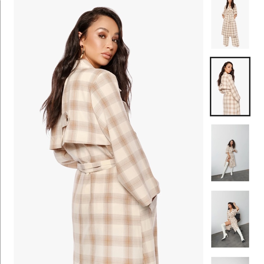 Cara Santana She Loves The Attention Plaid Trench - Picture 3 of 14